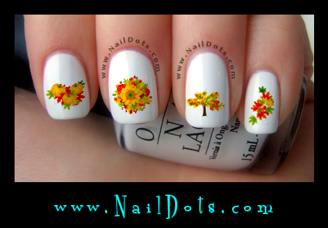 Fall Leaves Nail Decals